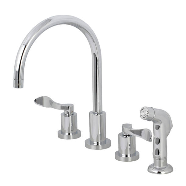 Kingston Brass Concord Double Handle Widespread Kitchen Faucet with Non